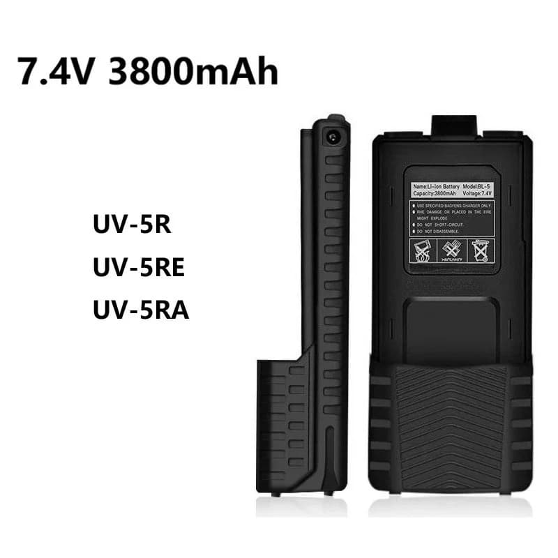 Compatibile con BaoFeng UV-5R Plus 7.4V 3800mAh Batteria ricaricabile UV5RE Radio Accessori di ricambio UV5RA Walkie Talkie Batteria