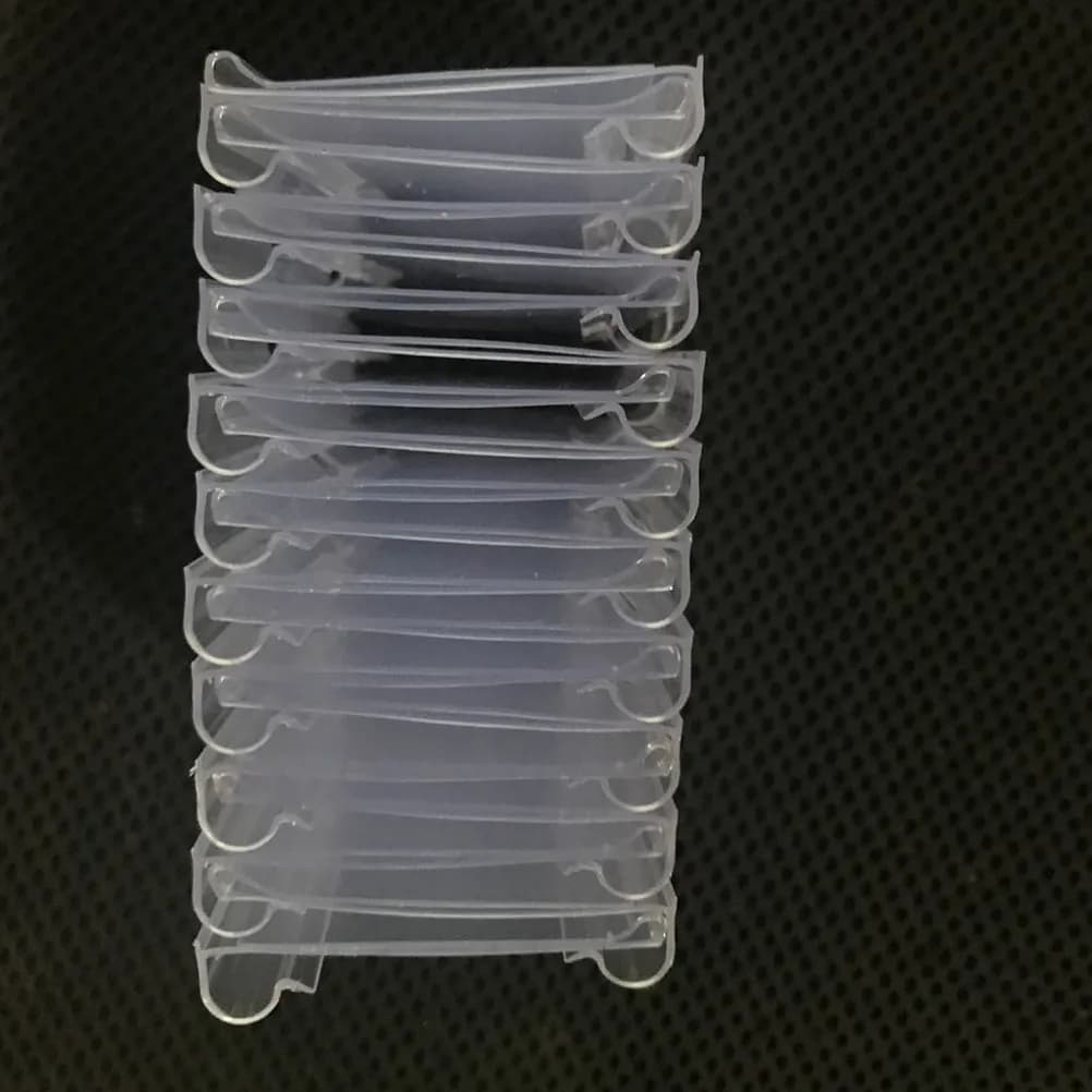 24 Pezzi Etichette Prezzi Trasparenti in PVC 4,2x10cm, Portaetichette in Plastica Trasparente per Esposizione su Scaffali di Supermercati e Negozi al Dettaglio, Facili da Applicare