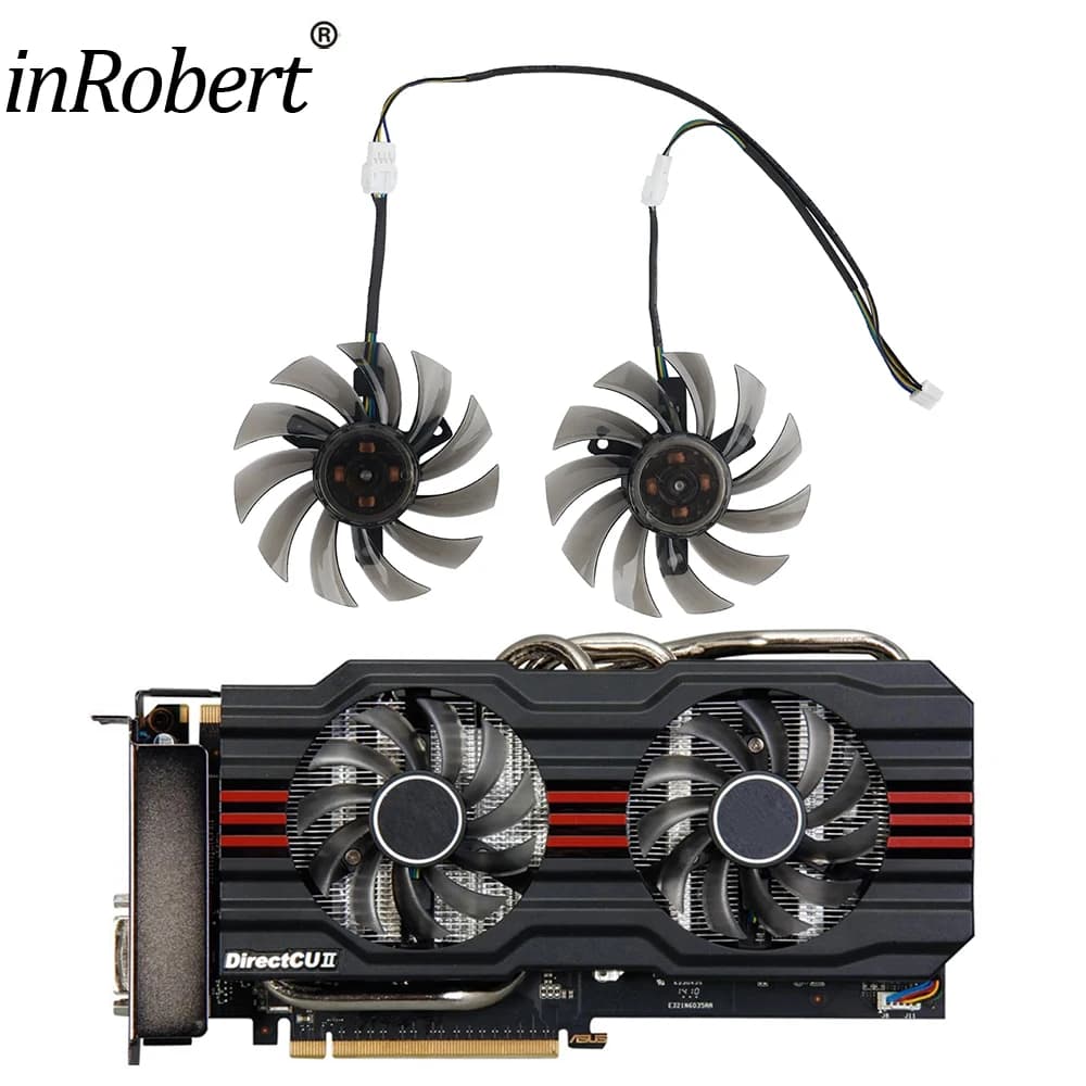 2pcs/lot 75mm PLD08010S12HH GTX750Ti GPU Cooling Fan Replacement for ASUS GTX 660 750 760 1050 Ti R7 260X Video Card Fan Parts