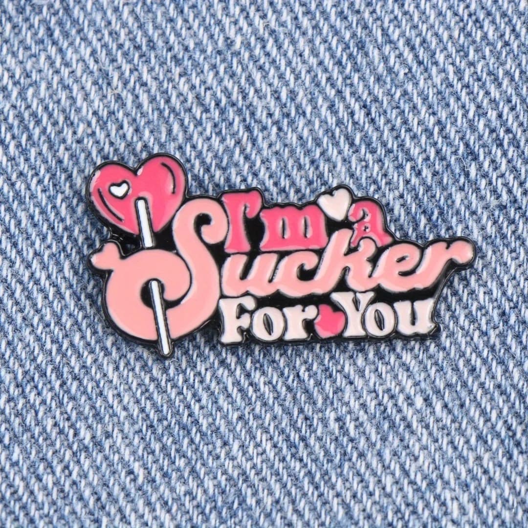Frase della confessione romantica Spilla Distintivo da bavero Zaino Accessorio di abbigliamento Regalo