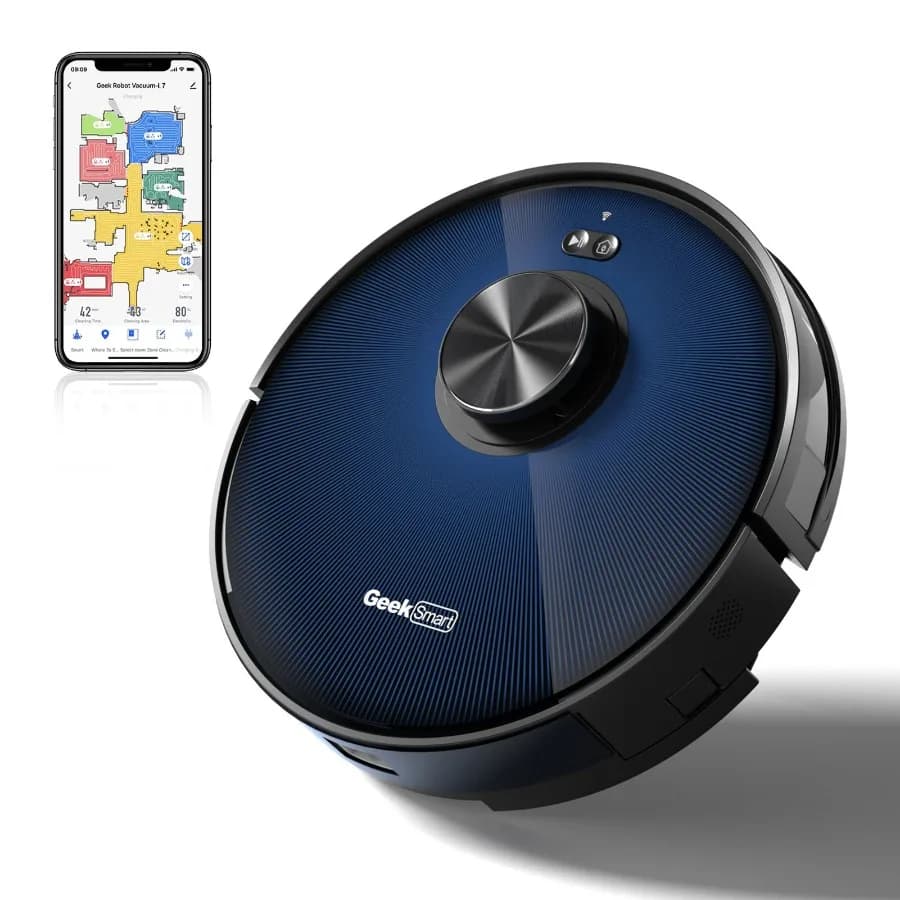 Robot Aspirapolvere e Lavapavimenti L7 con Navigazione LDS, Connessione Wi-Fi, App, Pulizia Selettiva delle Stanze, Aspirazione Massima 2700 PA, Adatto per