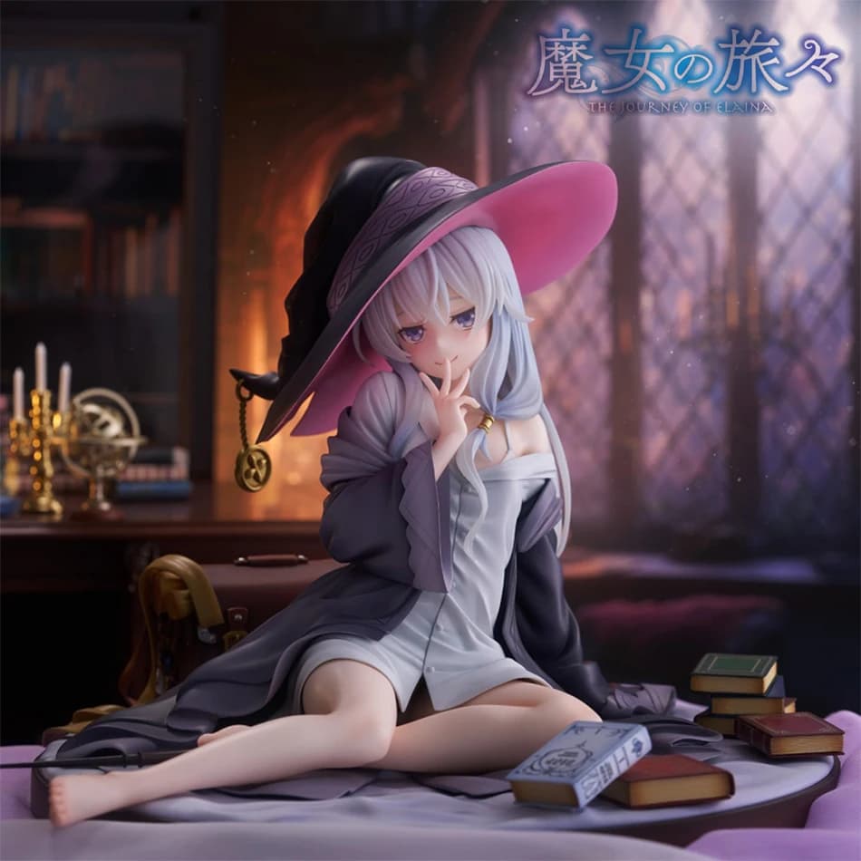 Wandering Witch The Journey Of Elaina Elaina Pajama Sitting PVC Figure Collectible Desktop Decor Home Display Statue Figurine