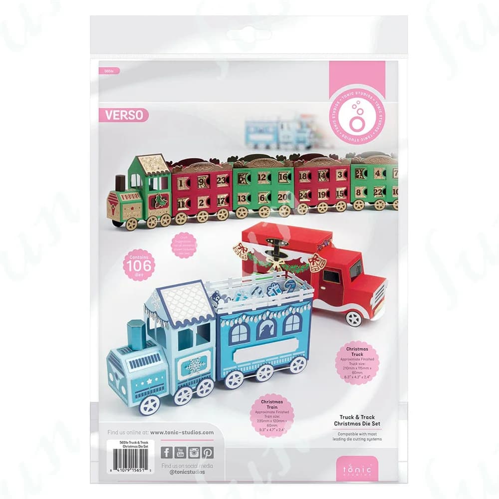 Truck & Track Christmas Advent Die Set Metal Cutting Dies Box Handmade DIY Embossing Scrapbook Photo Album Craft Decoration