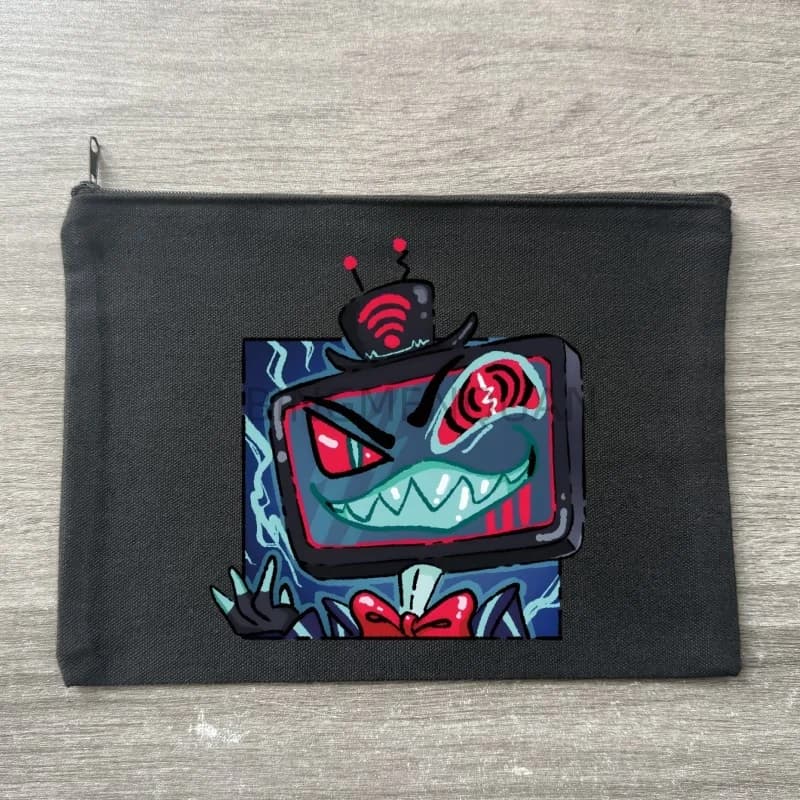 Borsa per il Trucco Vox Print, Organizer da Viaggio per Articoli da Toeletta, Astuccio Femminile in Tela con Cerniera, Borse Cosmetiche Nere, Miglior Regalo