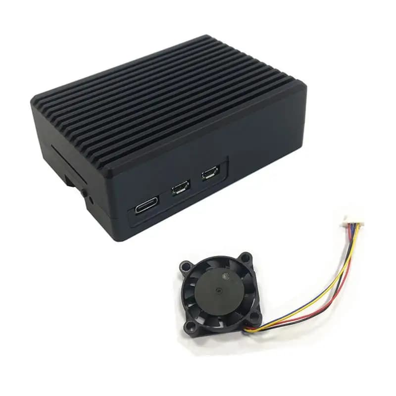 1 Set Custodia in lega di alluminio Scatola a conchiglia Custodia per dissipatore di calore in alluminio facile da installare Accessori fai da te per Raspberry Pi 5