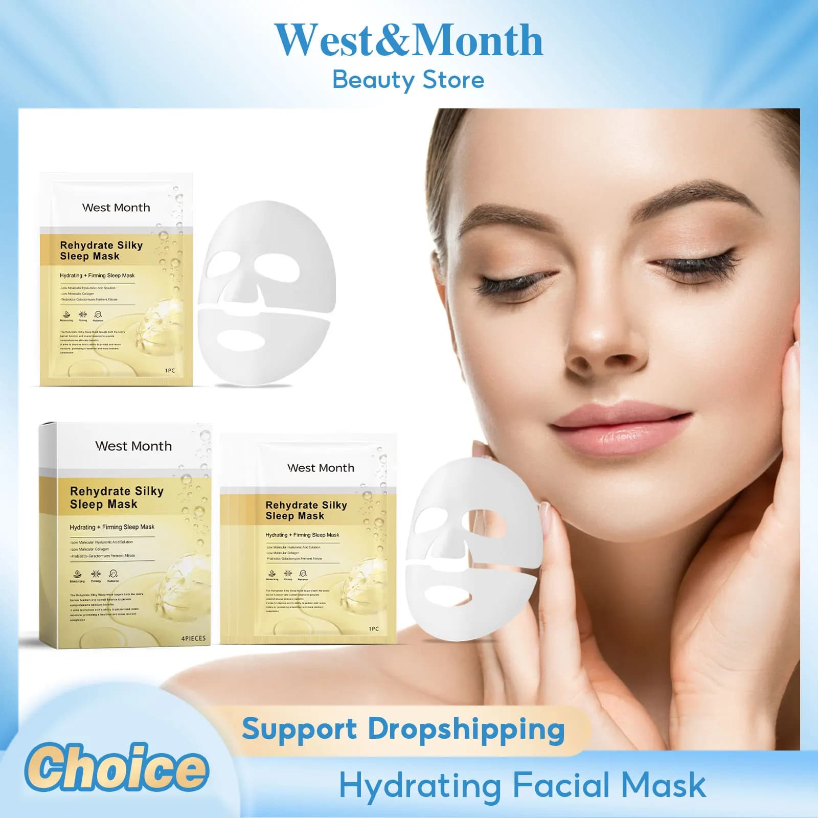 Face mask to collagen dissolve thin lines Lift Firm hydration deep refreshing brightening narrows pores mask for silky sleep rehydrated