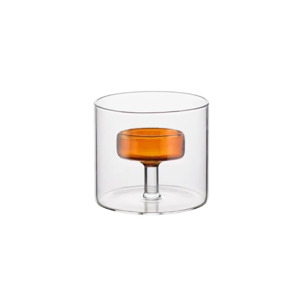 INS European-style Glass Candle Holder Transparent Heat-resistant Candlestick Solid Base Table Centerpiece Party
