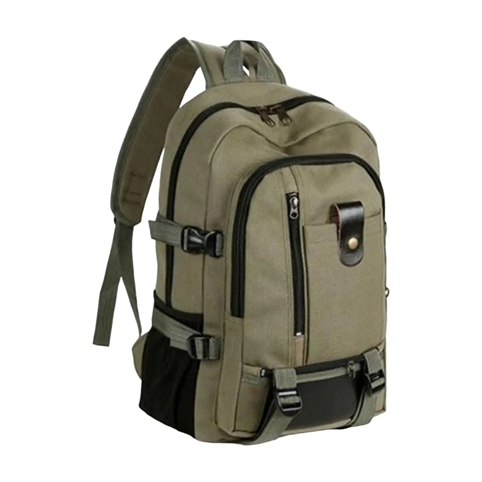 Large Canvas Travel Backpack Laptop Bag for Business College Water Resistant Daypack 15 Inch Computer Organizer with Comfortable
