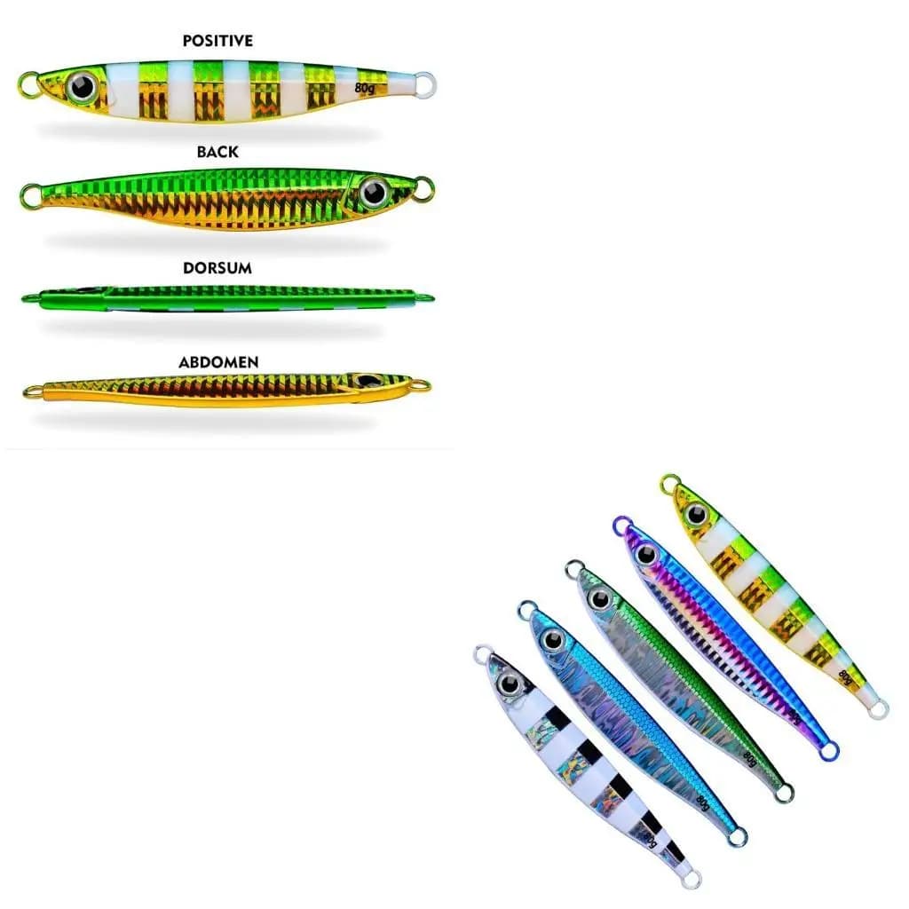 Y1UC 5 pezzi esche da jigging affondamento rapido esca da jig con esche da cucchiaio in metallo con occhio