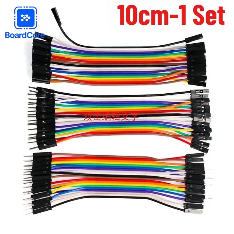 10cm Dupont Cables Set, 20 Pin Connecting Wire, Male-Mass DuPont Cables, Female-Femmina, Male-Femmina for Fai-da-Te Arduino Kit