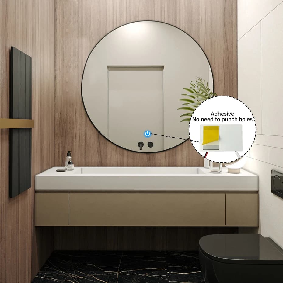 12V 1A LED Dimmer Interruttore del sensore tattile Singolo colore/CCT regolabile per la luce dello specchio del bagno Retroilluminazione Decor Controllo continuo