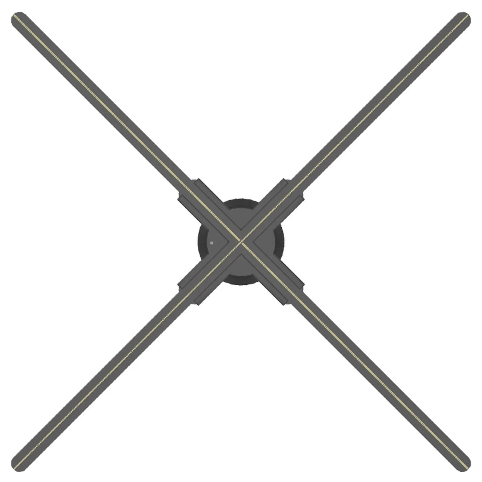 Proiettore ologramma 3D da 80 cm Occhio nudo Immagine galleggiante Attrezzatura pubblicitaria Schermo ventola 3D Display ologramma LED Macchina pubblicitaria
