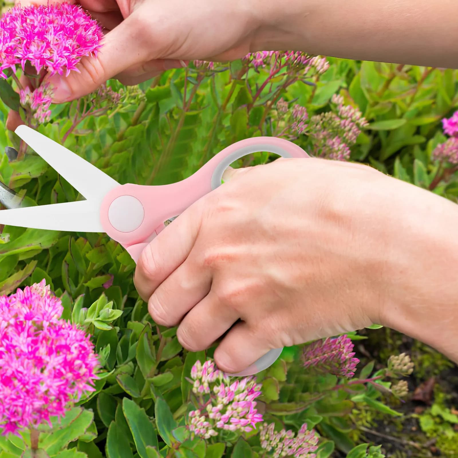 Set di Forbici da Giardinaggio Premium in Ceramica, Leggere e Portatili con Impugnatura Ergonomica, Strumento per Potatura e Composizioni Floreali