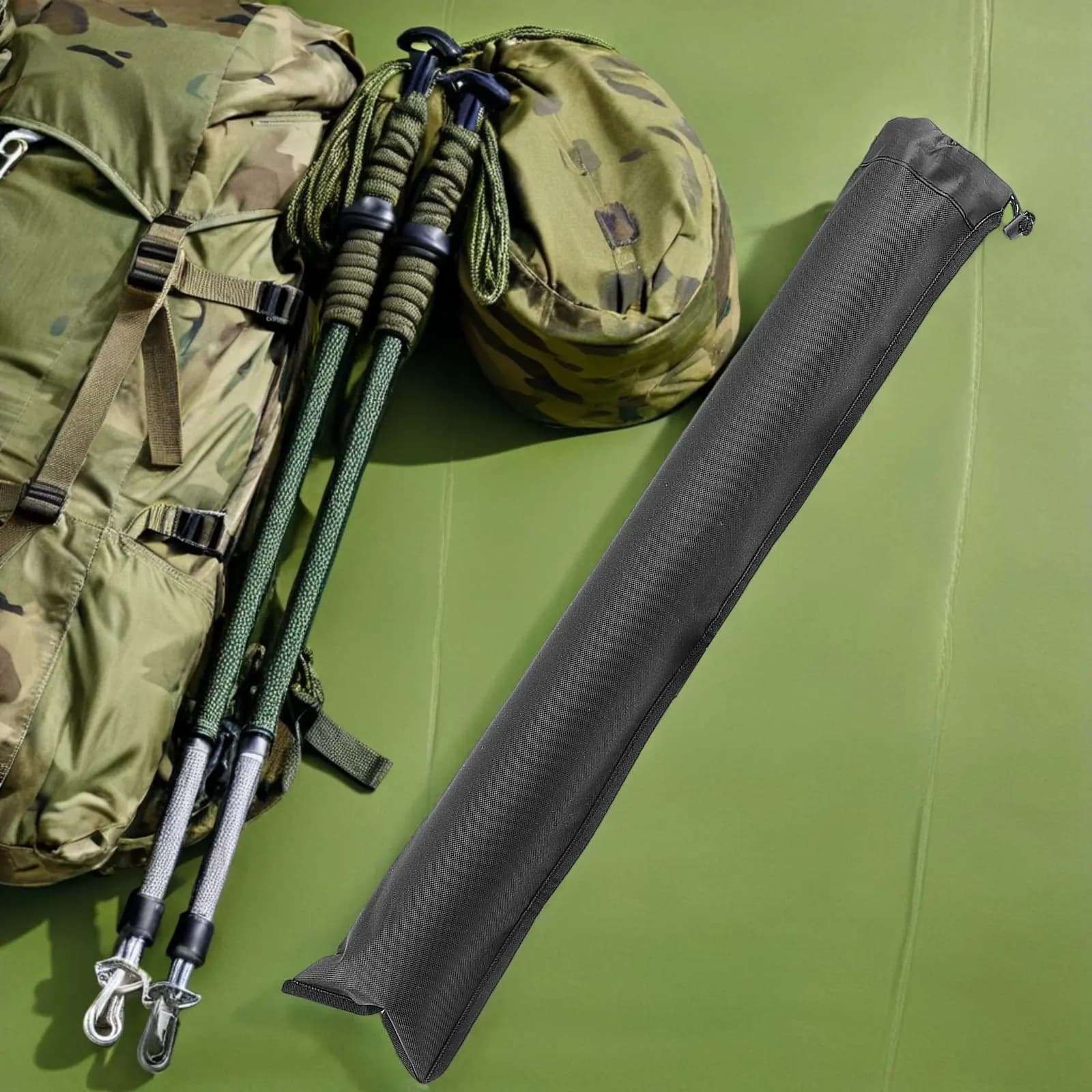 Set di 4 Borse Impermeabili per Bastoncini da Trekking in Tessuto Oxford, Borsa a Tracolla Portatile per Bastoncini da Escursionismo