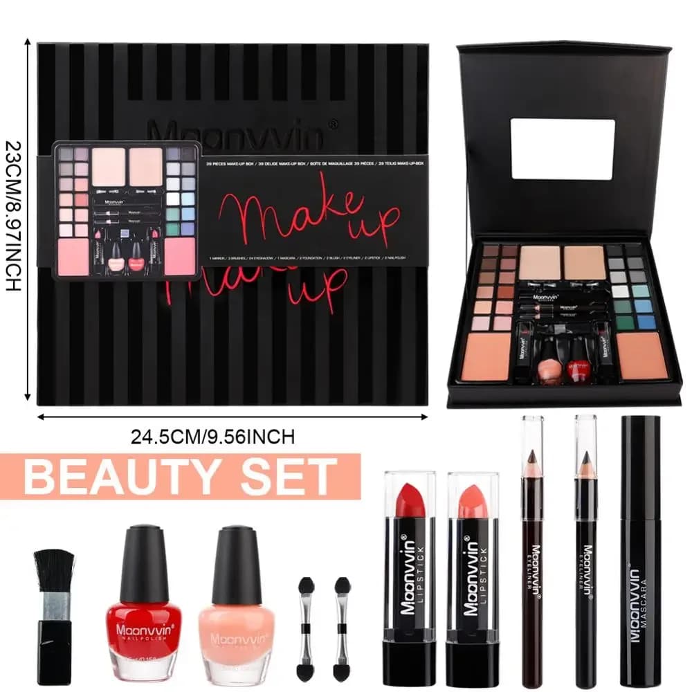 Makeup Set Box 39 color makeup kit for women Mascara Eyeliner in matte powder nude shadow Pallet nail polish with mirror
