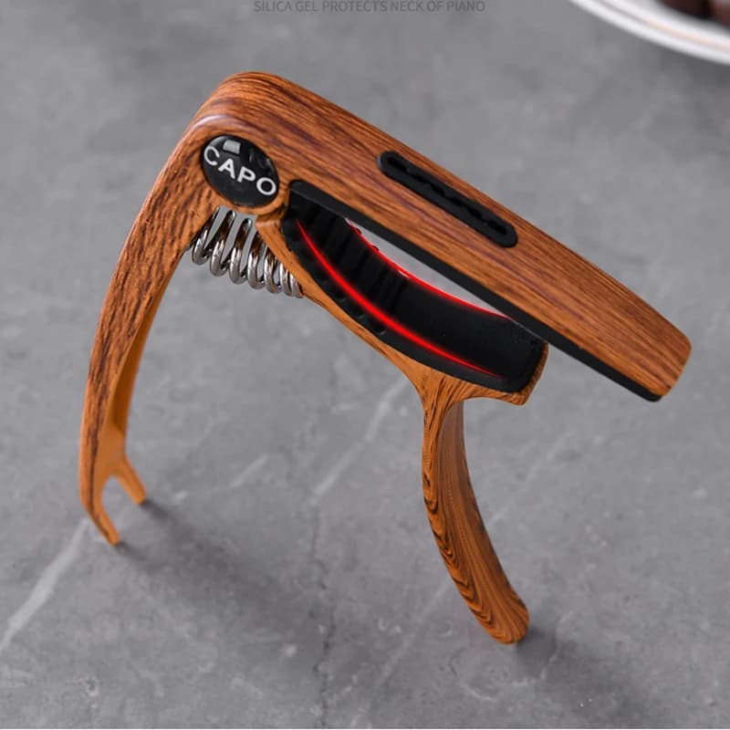 Metal Guitar Capo Tuner Clamp Professional Key Trigger Single Hand Capos Clip Zinc Alloy for Acoustic Electric Guitar Hold Pick