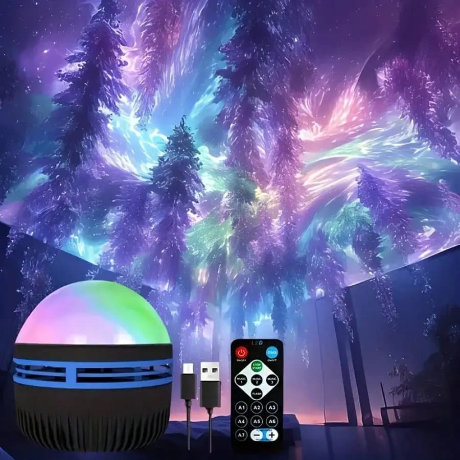 1 Pack Night Light Projector, LED Night Light Magic Ball, With Remote Control, USB Powered, Suitable For Bedroom And Living Decoration Lighting. It Can Be Used As A Birthday Gift