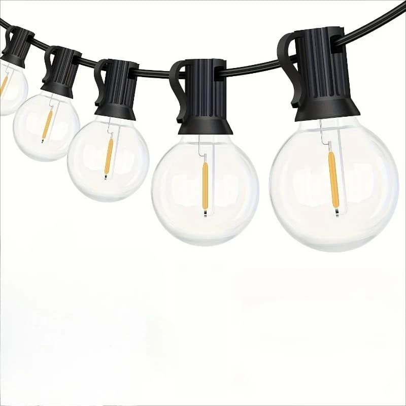 64FT G40 Solar Powered Dimmable String Lights - Remote Controlled, Waterproof Patio Lights with LED Edison Bulbs for Outdoor Backyard Porch, Perfect for Patio, Backyard, Fence And Holiday Celebrations