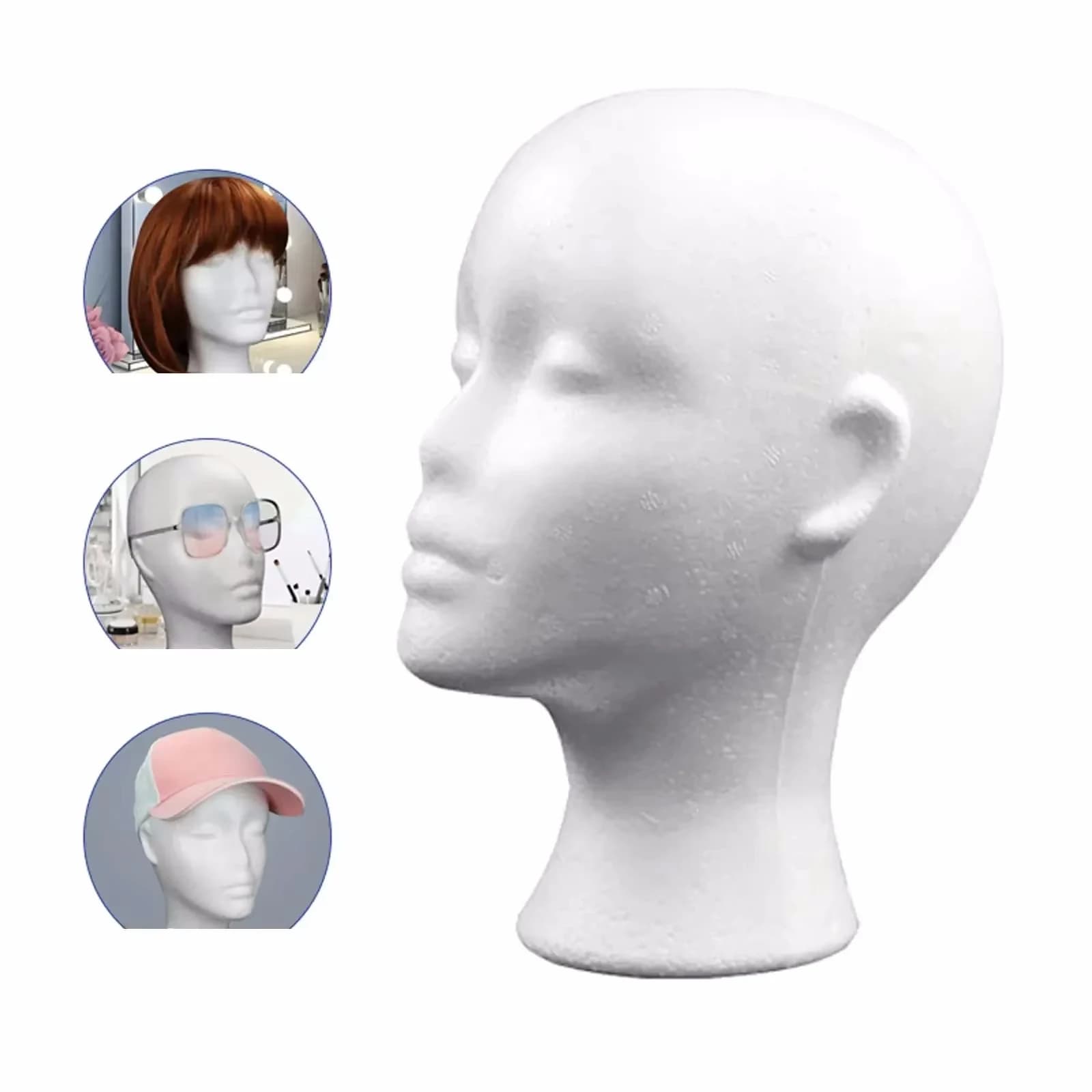 Manichini da Sartoria per Boutique, Manichino Femminile Realistico, Espositore per Parrucche, Strumento per Esposizione e Conservazione di Parrucche da Donna