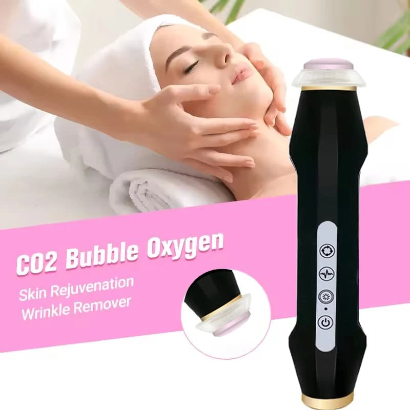 2025 Nuovo design - Penna a bolle di ossigeno CO2 portatile Dispositivo esfoliante ricaricabile Macchina per la pulizia del viso portatile Capsule di bellezza SPA