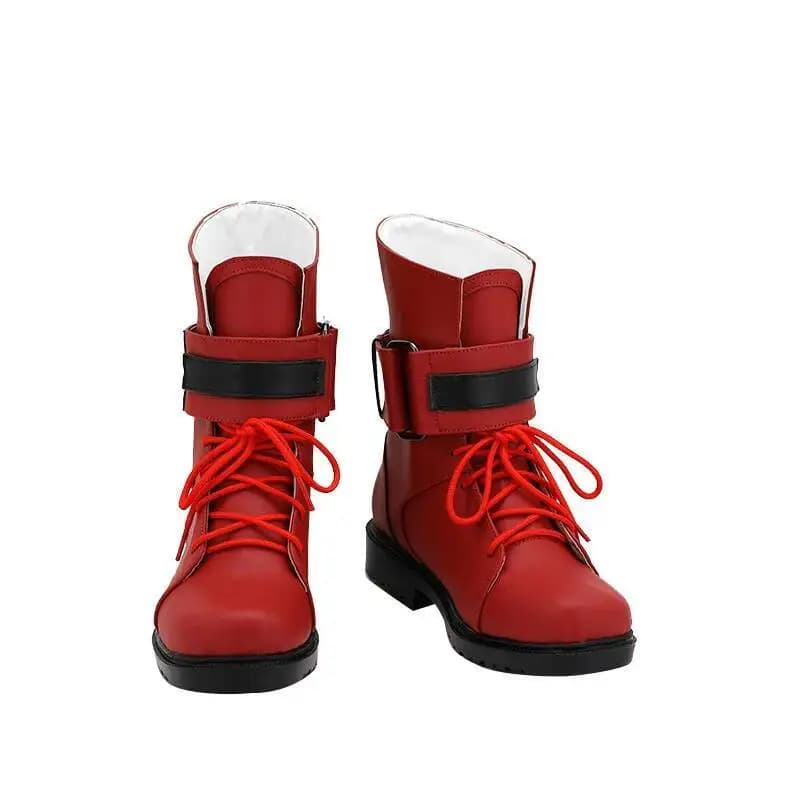 FANTASY Game Warm VII FINAL Cosplay Shoes Tifa Lockhart Cos Low Heel Central Boot Lace Up Role Cos Women's Shoes