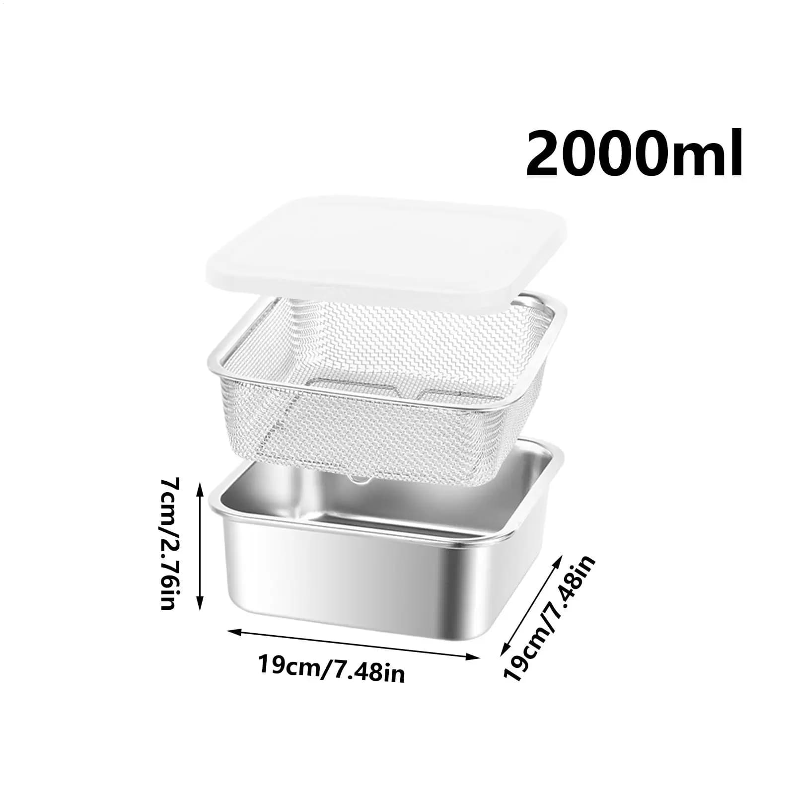 Contenitori per il pranzo in acciaio inossidabile, impilabili, per la preparazione dei pasti, per frutta, verdura, insalata, cucina, dispensa, casa, scuola