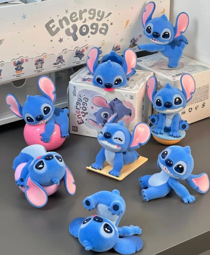 Stitch Energy Yoga Serie Blind Box Kawaii Anime Figure Stitch Doll Mystery Box Desktop Ornament Cute Cartoon Model Toy Gril Gift