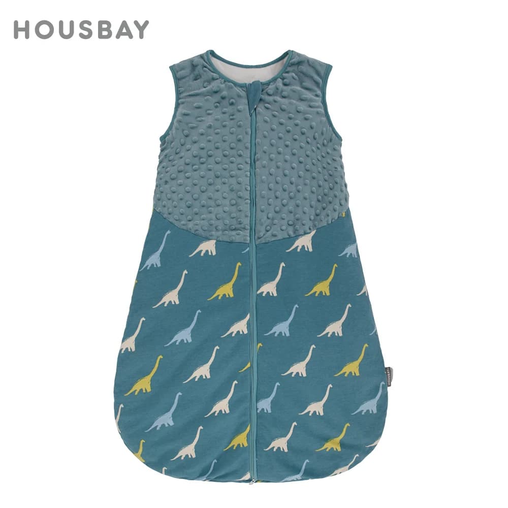 Cartoon Dinosaur Sleeping Bag for Newborns 3-24 months Boys Autumn Soft Warm Cotton Anti-shoe Quilt vest 2.5Tog