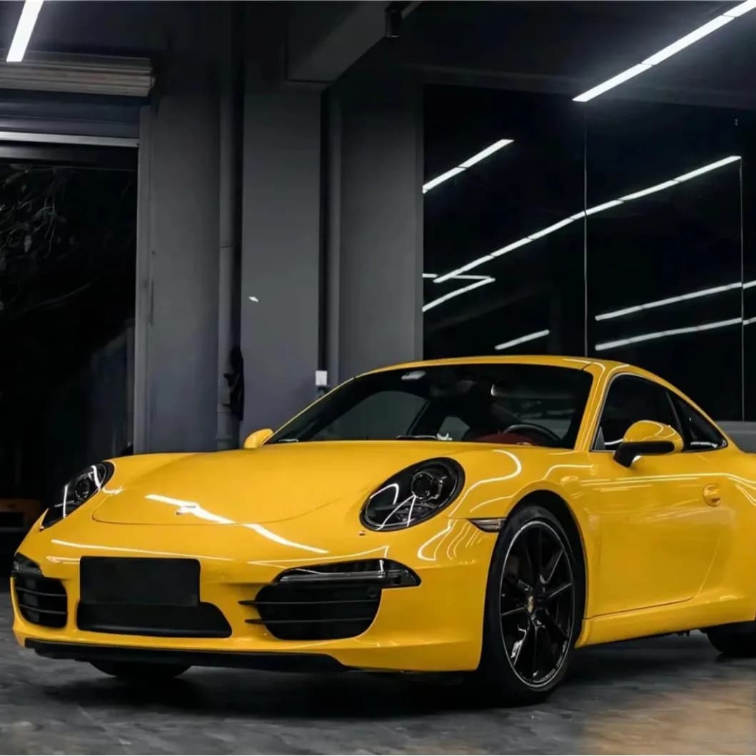 PET Crystal Sunflower Yellow Car Wrap Film, Paint Protection Film for Auto Modification