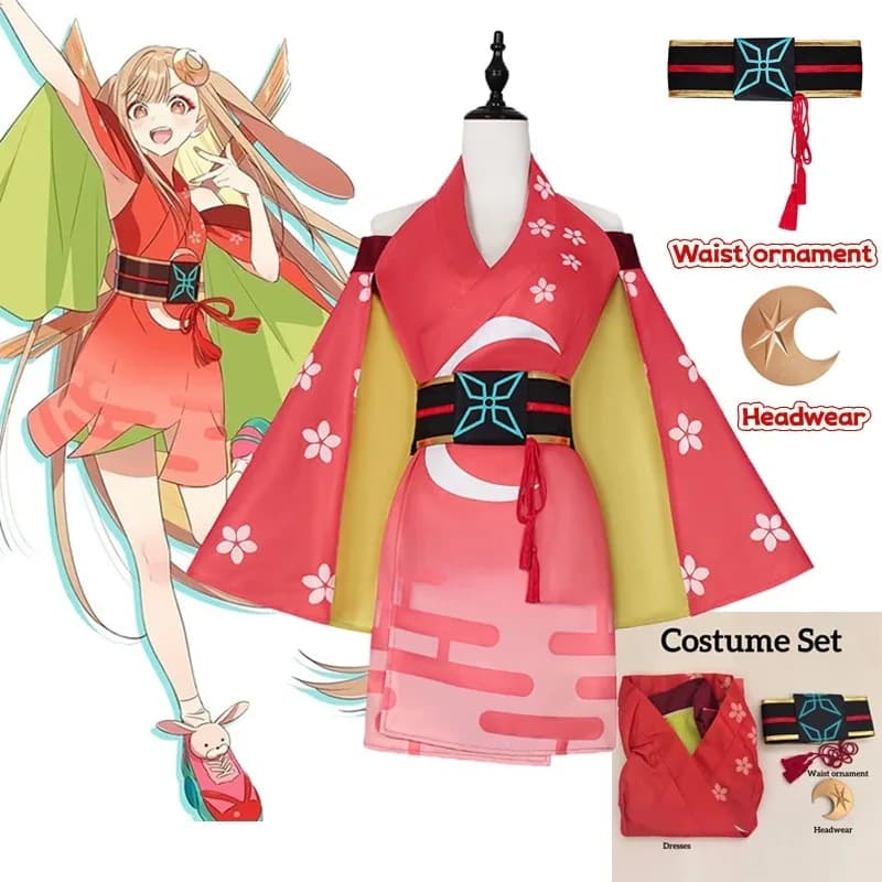 Anime La Principessa Cosmica Kaguya! Costume Cosplay Kaguya, Abito per Roleplay, Outfit per Feste di Natale, Halloween e Carnevale