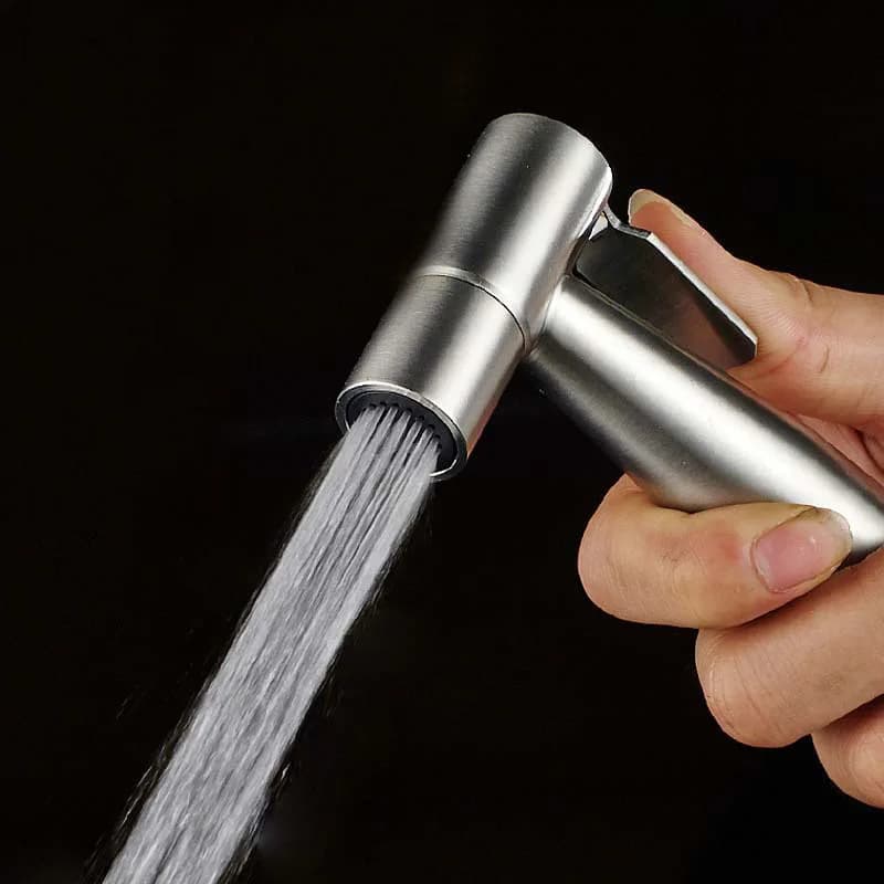 1 Pezzo Rubinetto Bidet Portatile in Acciaio Inossidabile per Bagno, Spruzzatore Bidet Manuale in Acciaio Inox Spazzolato