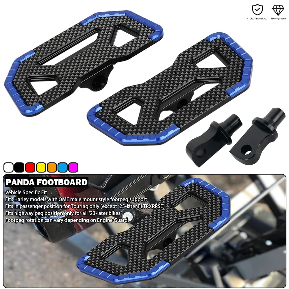 Pedane Passeggero/Pilota per Harley Sportster/Softail/Dyna/Touring con Supporti Maschio per Pedane Stile Mount-Style