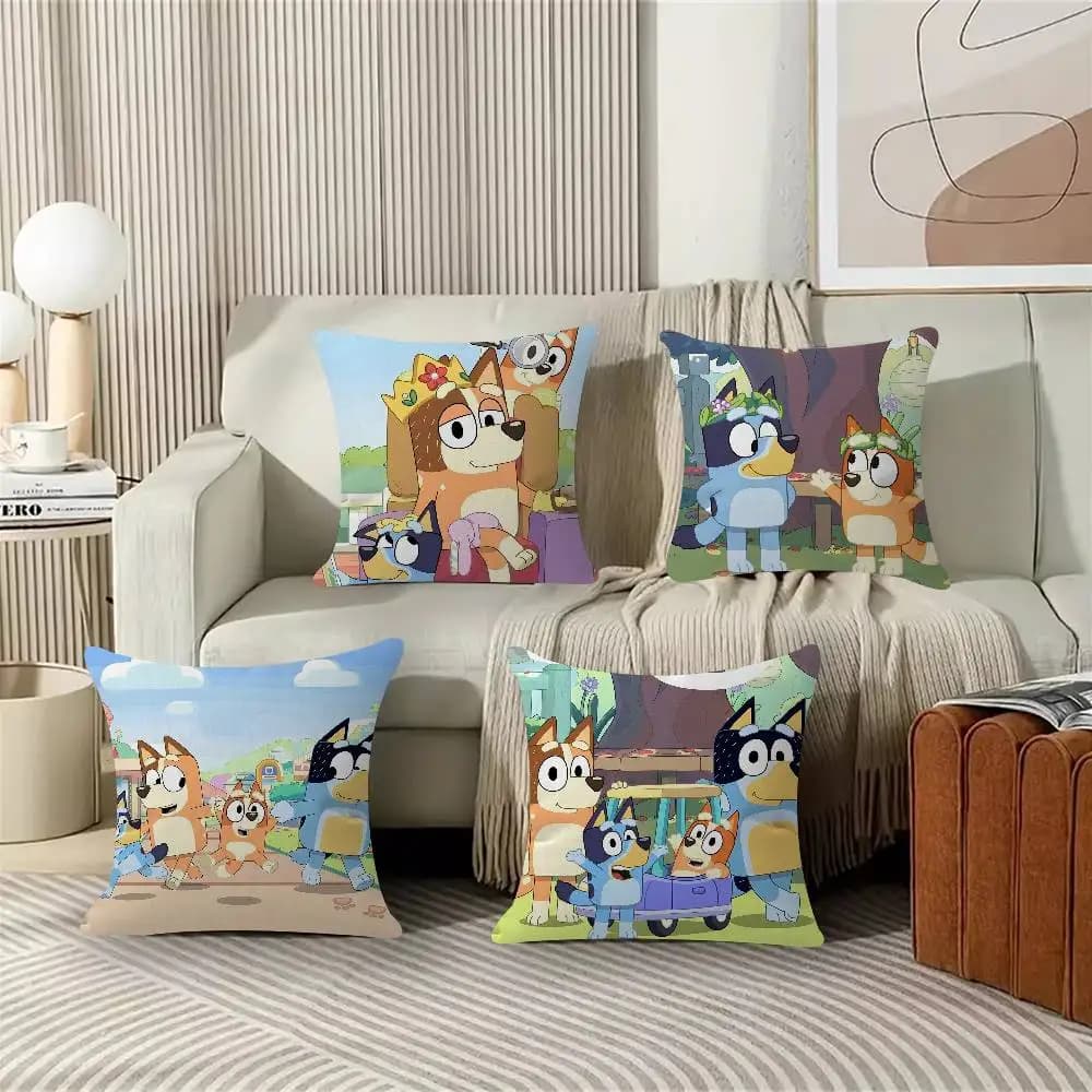 Nice B-Bluey Animated Cartoon Cushion Liner for Bedroom and Living Room, Decorative Liner for Sofa Cushion
