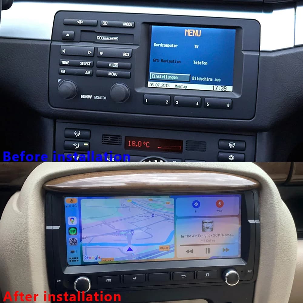 CHSTEK Autoradio Per BMW E46 Serie 3 M3 Rover 75 MGZT 1998-2007 Senza Fili Carplay di Navigazione Bluetooth WIFI 4G Android 13 Stereo