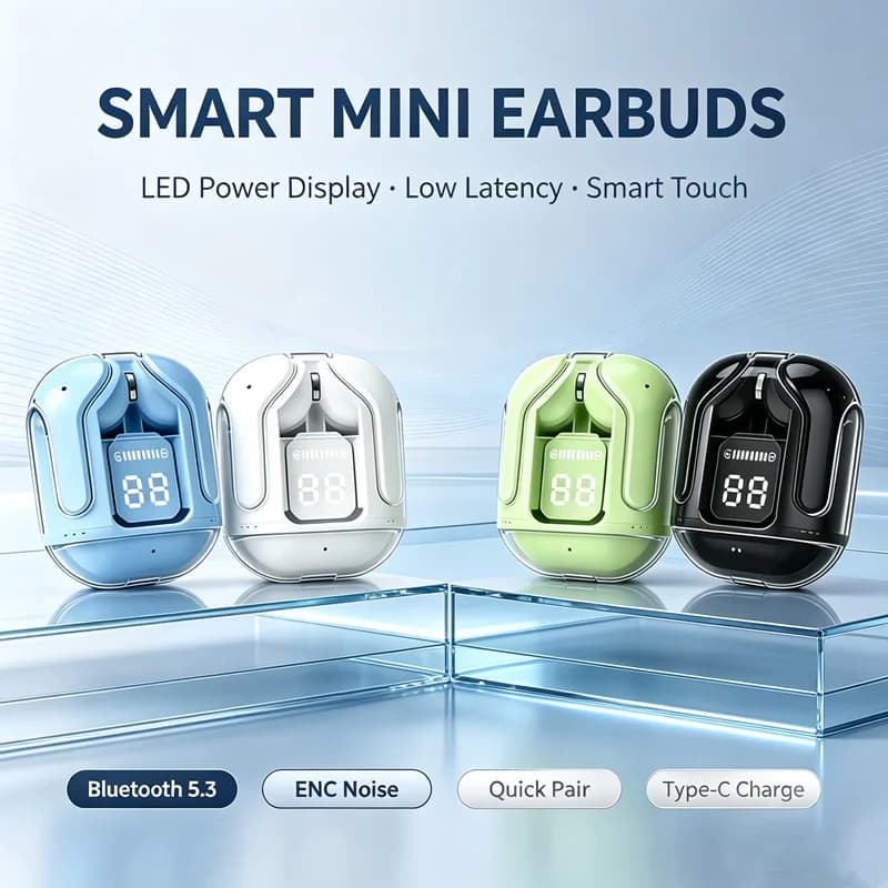 Original TWS Transparent Wireless Bluetooth Headset HIFI Sound Wireless Earphones Quality Bluetooth for all smartphones
