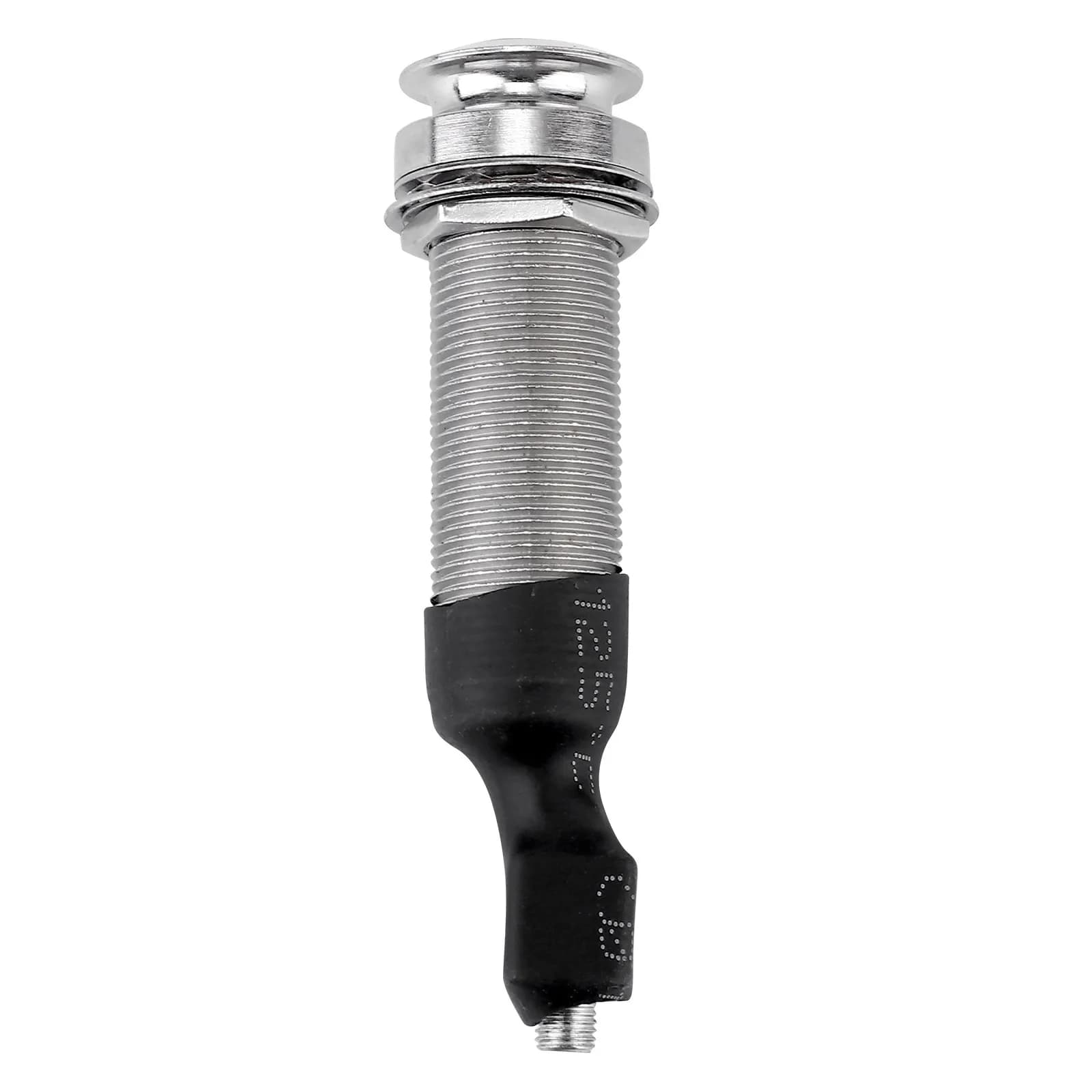 Jack Endpin per Chitarra, Tipo Foro, in Metallo Argento, Presa Jack End Pin per Ukulele, Assemblaggio Cilindrico Filettato