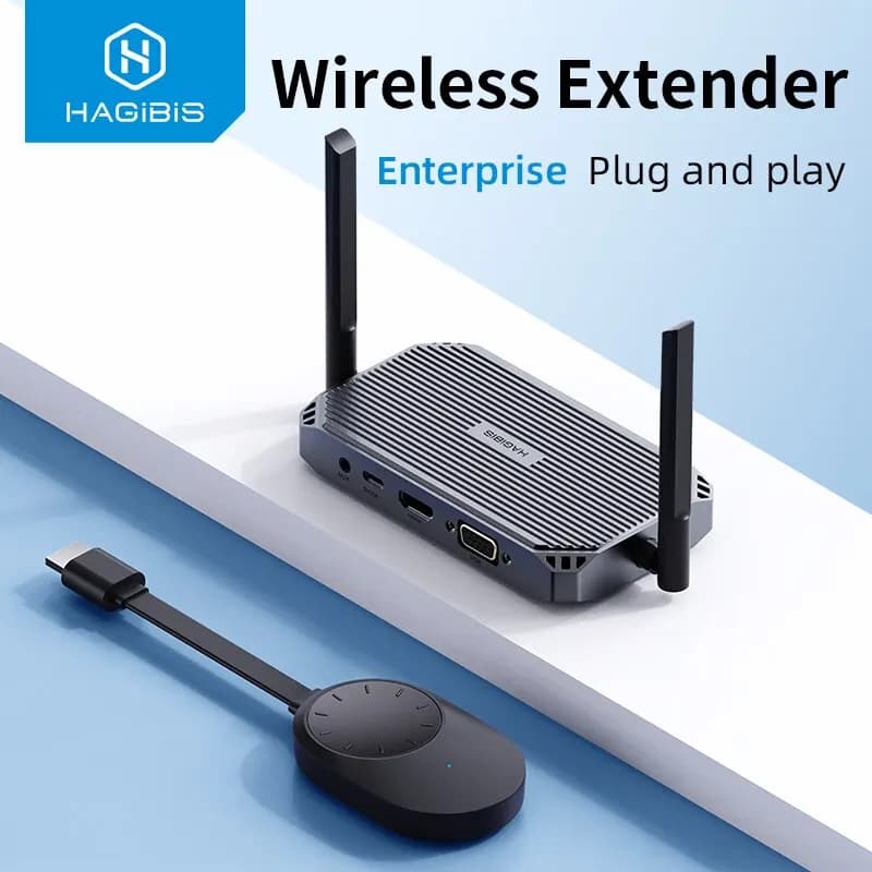 Hagibis Trasmettitore e ricevitore HDMI wireless Kit di estensione HDMI Dongle display wireless per streaming di telecamere TV PS5