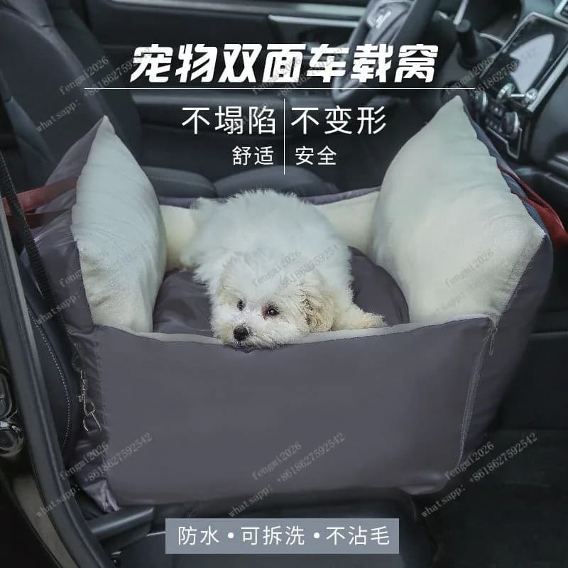 Nuovo Letto per Auto per Animali Domestici a Doppio Lato, Impermeabile e Morbido, Trasportino per Cani e Gatti per Veicoli