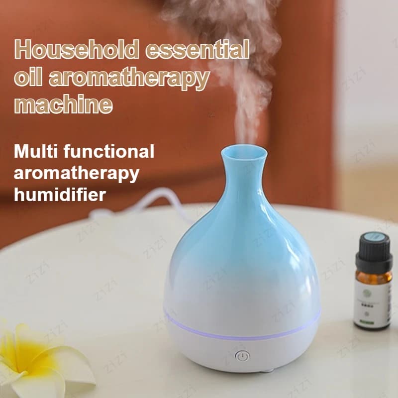 Umidificatore per aromaterapia con atomizzazione automatica USB per olio essenziale silenzioso per uso domestico a forma di vaso