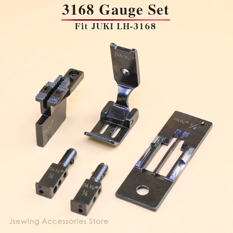 Gauge Set For JUKI LH-3168 Twin Needle Industrial Sewing Machine Accessories Apparel Parts Double Needle Attachment Kit