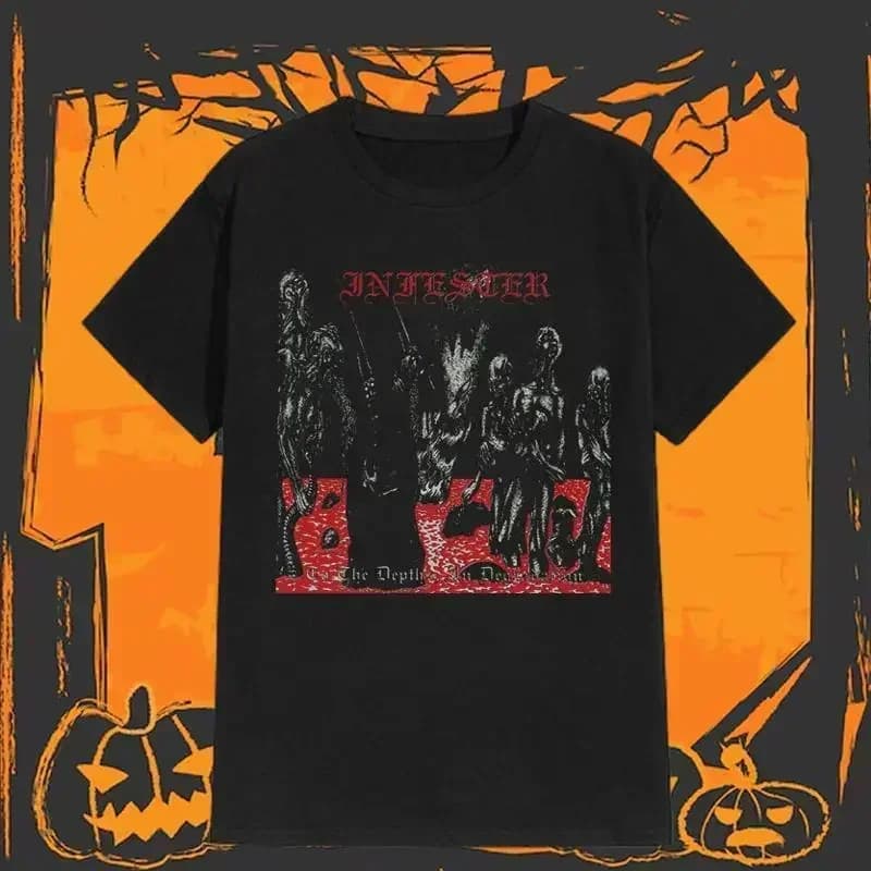 Infester To The Depths In Degradation Band T shirt Full Size S 5XL