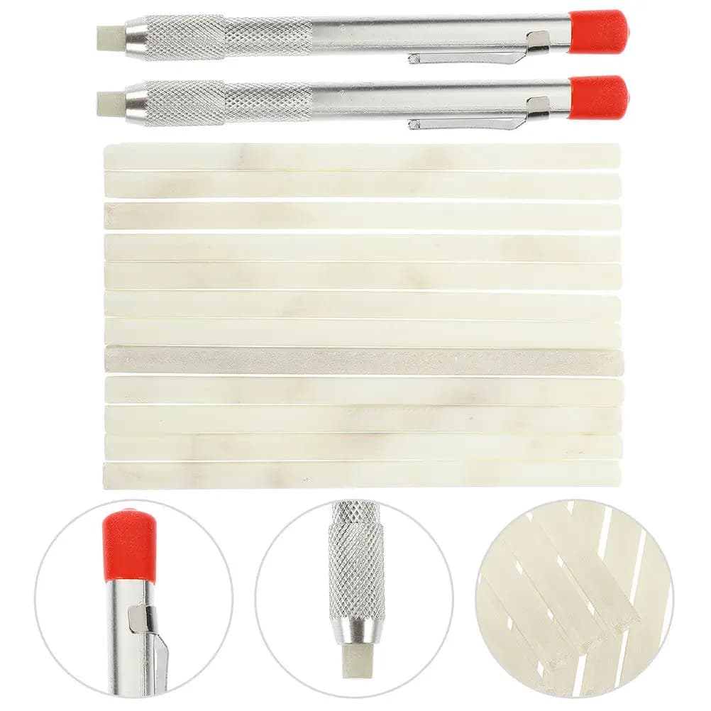 1Set Soapstone Holder Set Copper Iron Soapstone Pencil Holder for Welding Marking on Steel Iron Aluminum Art Sketching Writing