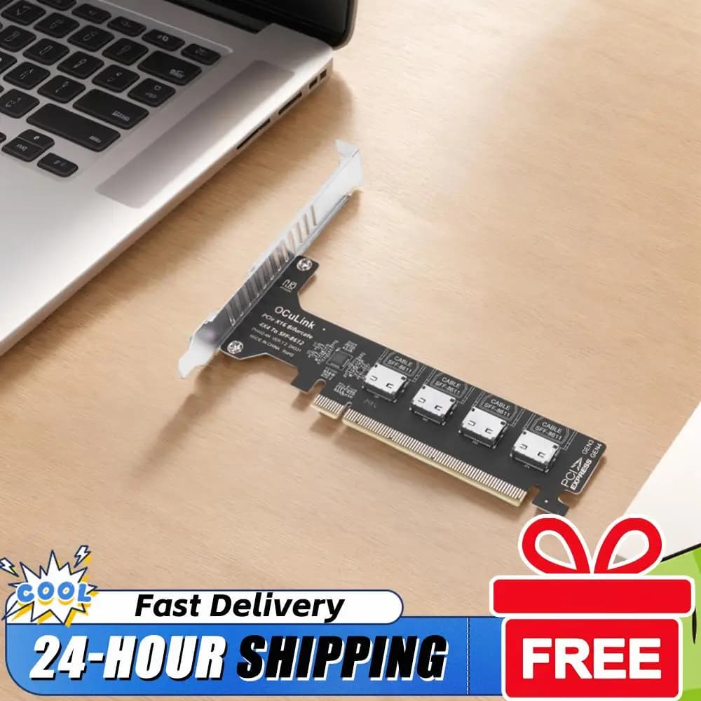 Adattatore Interno PCIE 4.0 X16 a 1/4 Porte OCulink SFF-8612 1/4X SFF-8612 SFF-8611 per SSD U.2 e Dock per Scheda Grafica Esterna EGPU