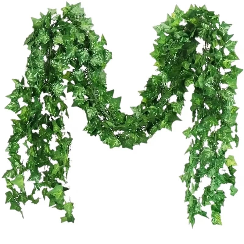 6 pcs Artificial Plant Green Leaves Vine Centerpiece Wedding Home Outdoor Garden Garland Arch Wall DIY Gift Festival Decoration