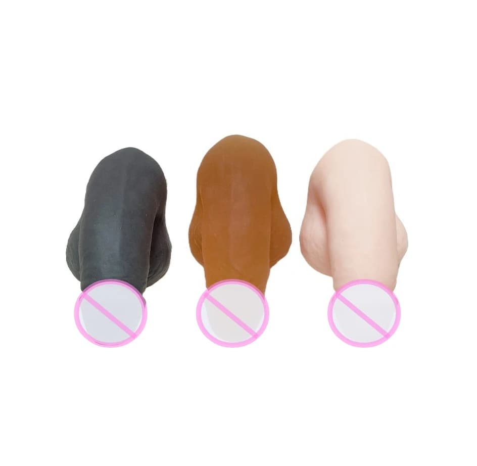 Protesi FTM Ultra Morbida Realistica, Dildo Corto e Piccolo, Genitali Maschili per Transgender, Protesi Peniena