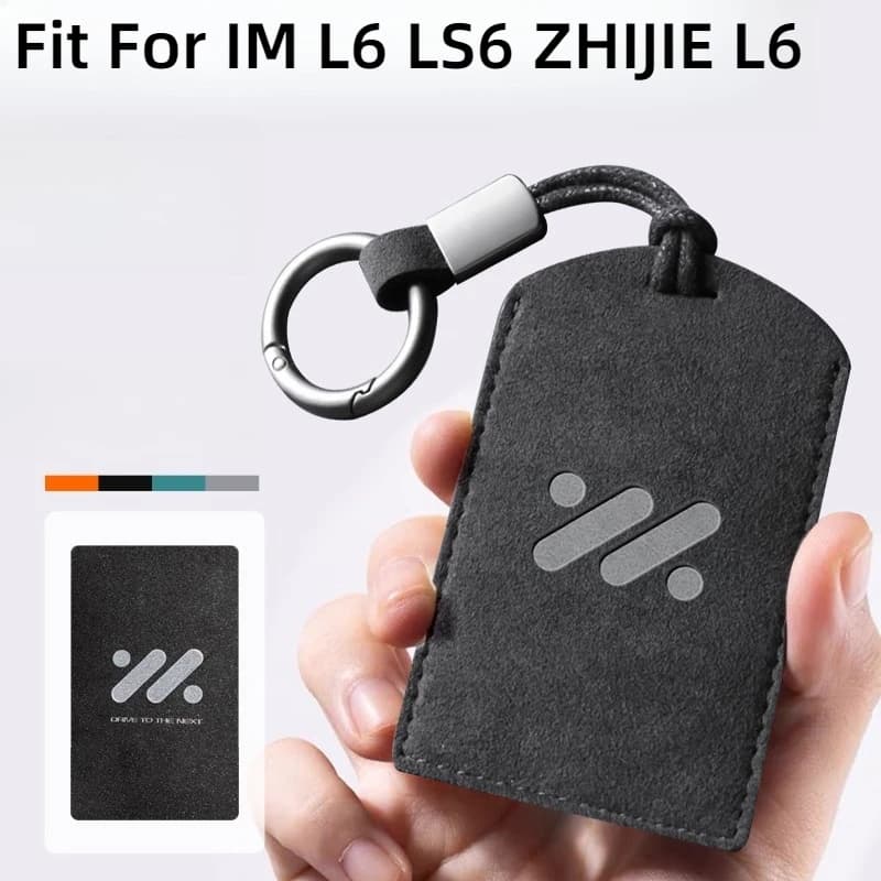 Misura per IM L6 LS6 ZHIJIE L6 Portachiavi per auto NFC Smart Card Custodia protettiva in pelle scamosciata