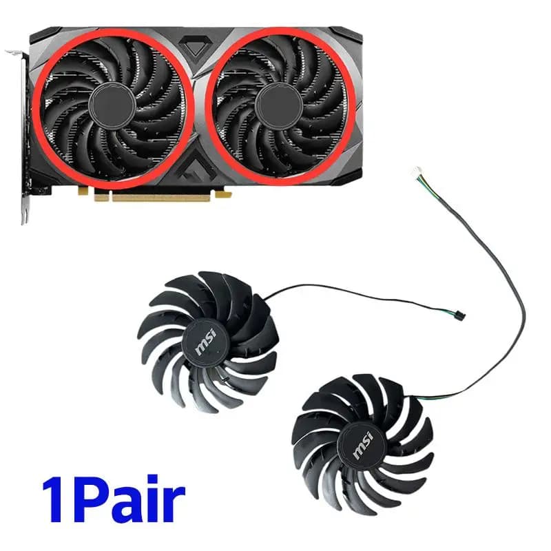 2 Ventole di Raffreddamento GPU da 95MM per MSI RTX 3070 3060 3060Ti VENTUS 2X OC PLD10010S12HH, Ventola di Ricambio per Scheda Video