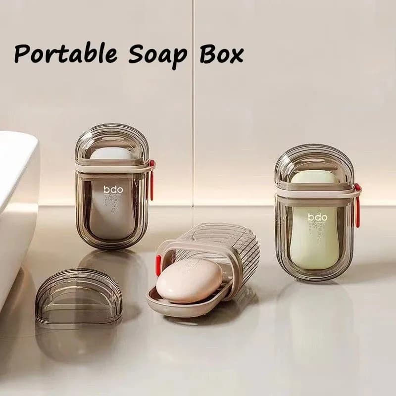 1 set di portasapone portatile da viaggio e porta spazzolino da denti - Plastica resistente, perfetto per il campeggio, accessori da bagno