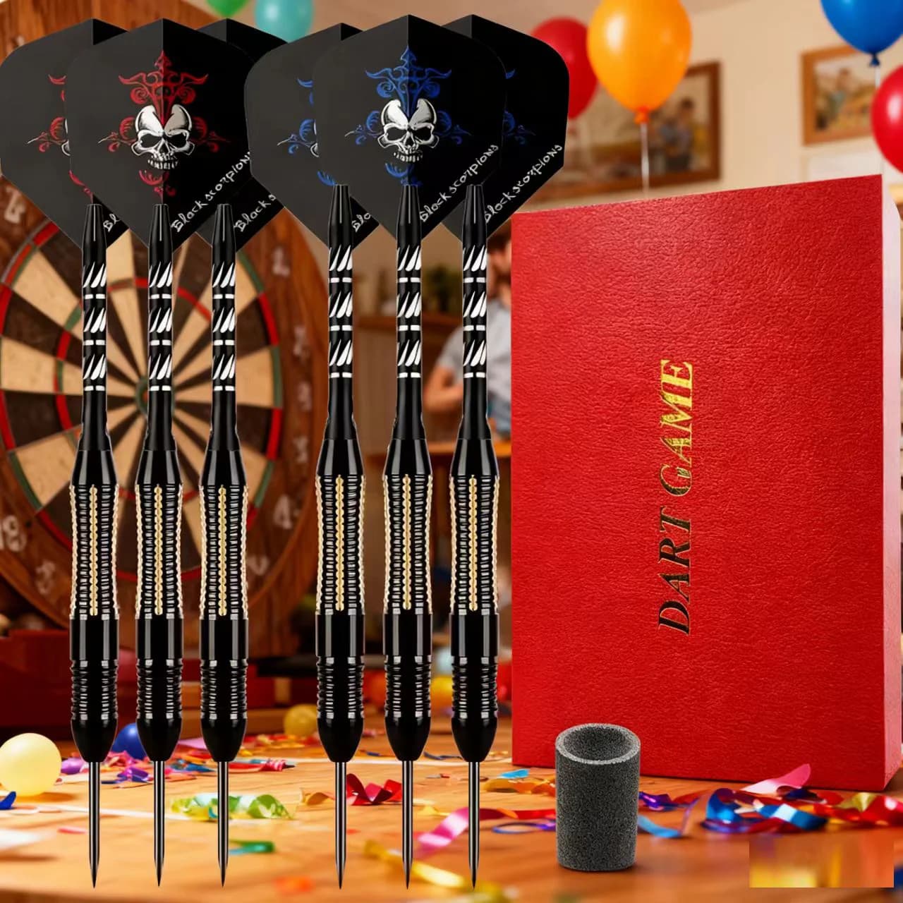 6 pezzi freccette con punta in acciaio 26G freccette pesanti professionali sport accessori per giochi di intrattenimento all'aperto per principianti giocatore di freccette