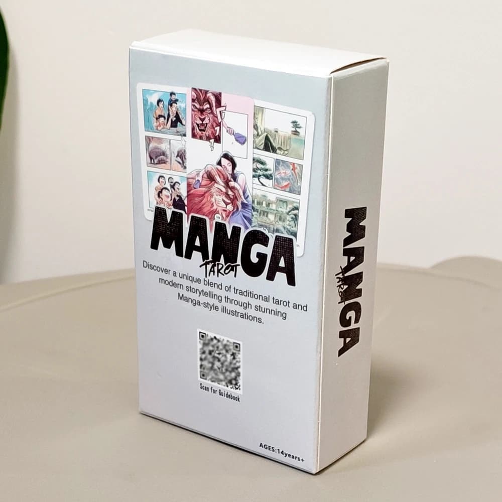 Mazzo di divinazione moderna da 10,3 x 6 cm per principianti ed esperti Mazzo di tarocchi Manga - 78 carte Tarocchi stile anime